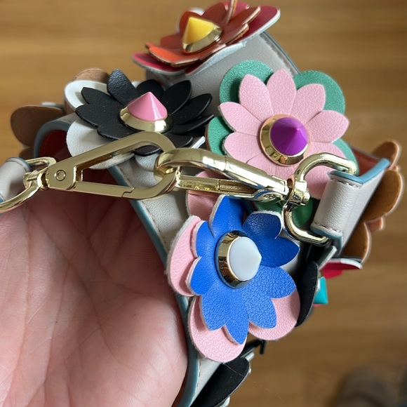 🛍️ Multi-Color Flowers PU Leather Shoulder Bag Strap 36” - Picture 3 of 4